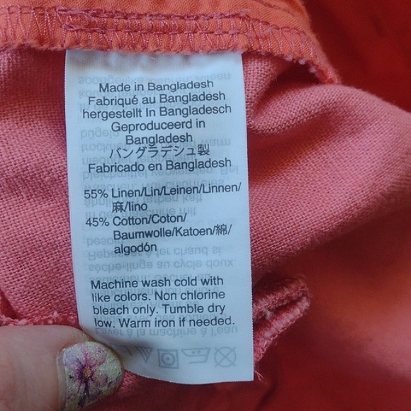 J. by J. Crew Pink Scalloped Hem Linen Cotton Blend Shorts Size 00 - Picture 6 of 11